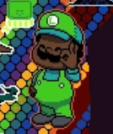 Little Jay (Spelunky 2) dressed as Luigi w/ ChE