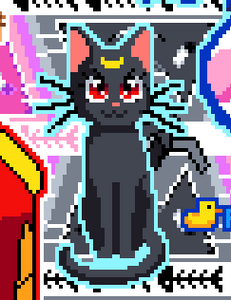 Kitty art of Luna from sailor moon
