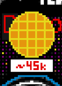 Waffle's Ego, with an art piece referencing their username to denote who's ego it is.