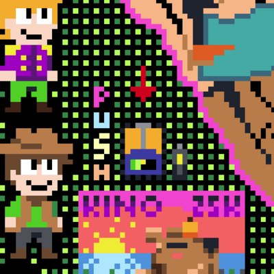 The final state of Do Push. (Right at the end of the canvas, a user griefed Do Push by extending the top of the button upwards.)
