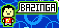 This is a miniature version of Sheldon Cooper from the 2000s sitcom TV show, The Big Bang Theory, who is saying his iconic phrase, "Bazinga!".