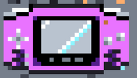The second solo artwork was of the handheld gaming device known as the Game Boy Advance.