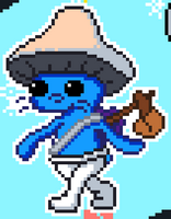 This is Smurf Cat, a popular meme.