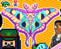 Moth pixel art