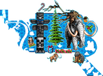 Canvas 43 Mammoths and Christmas Theme