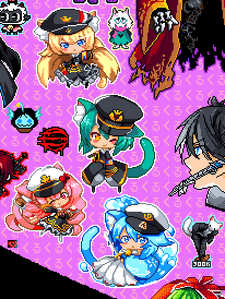 Canvas 85 had 4 Meowfficers from the game Azur Lane: Oscar, Steel, Pound and Takemaru, which were all defiddled by Arinnnnnnn.